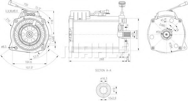 MAHLE ORIGINAL MM 345 Electric Motor